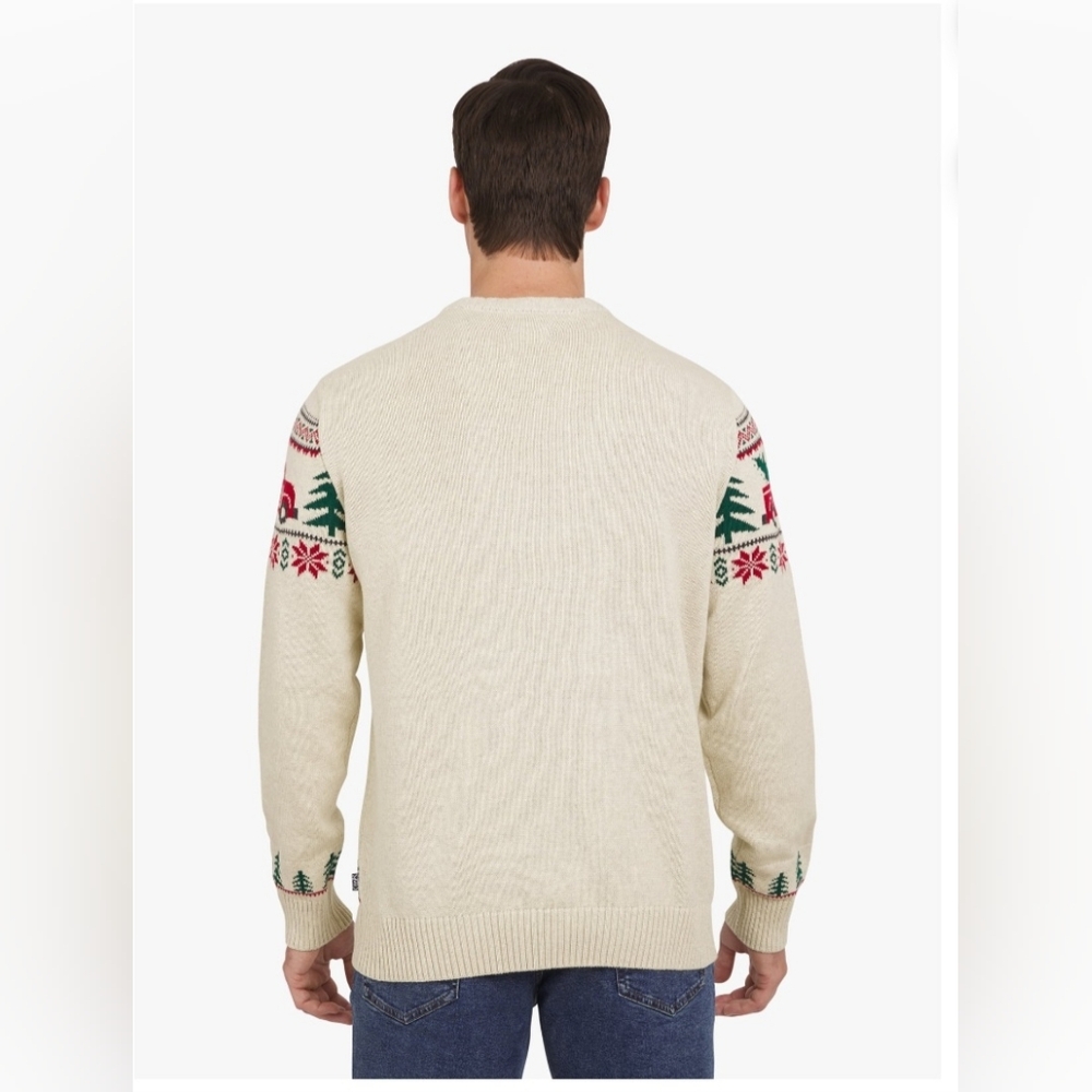 Chaps Men's & Big Men's Cotton Moliclay Fairisle Crewneck Sweater, Size XL - Picture 3 of 7